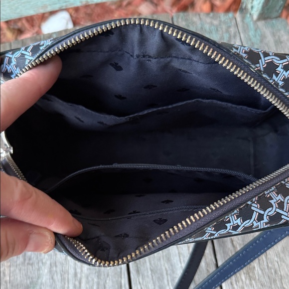 Kate Spade NY Link Camera Bag Blue Multi Saffiano PVC w/Matching Card Holder - Picture 15 of 16